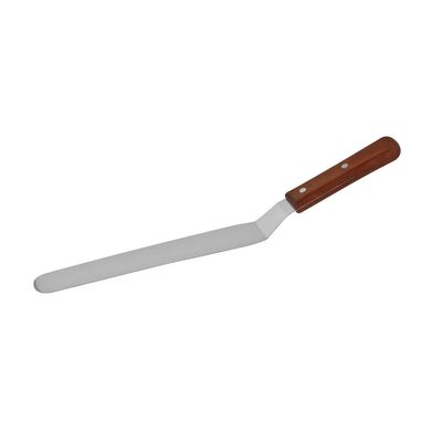 SPATULA CRANKED 100X19MM S/ST W/WD HNDL