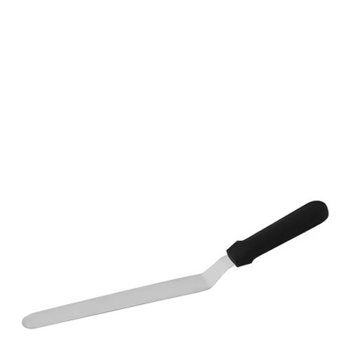 SPATULA CRANKED S/S 200MM BLACK HANDLE
