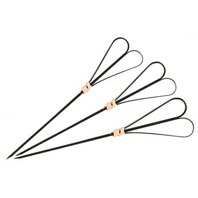 SKEWER 120MM HEART/BLACK (100PK)