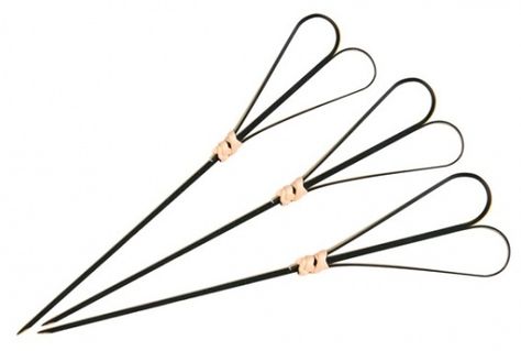 SKEWER 100MM HEART/BLACK (100PK)