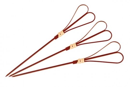 SKEWER 100MM HEART/RED (100PK)