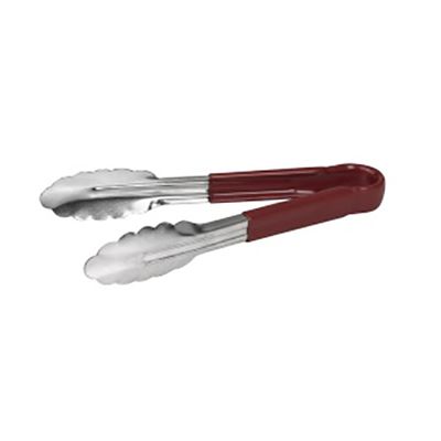 TONGS W/PVC BROWN HNDL 1PCE 230MM S/ST