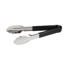 TONGS W/PVC BLACK HNDL 1PCE 300MM S/ST