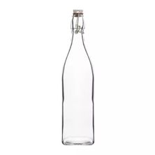 BOTTLE SQUARE CLEAR 1.0LT GLASS