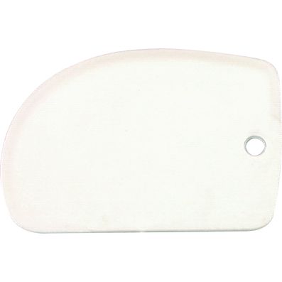 DOUGH SCRAPER WHITE 125X85MM POLYPROP,CI