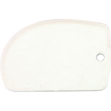 DOUGH SCRAPER WHITE 125X85MM POLYPROP,CI