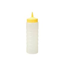 BOTTLE SAUCE YELLOW LID 720ML CATER-RAX