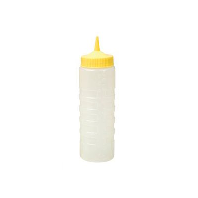 BOTTLE SAUCE YELLOW LID 720ML CATER-RAX