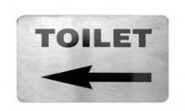 WALL SIGN 18/10 TOILET LEFT ARR