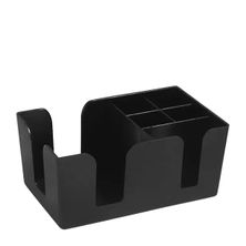 BAR ORGANISER 6 COMP BLACK 110X145X240MM