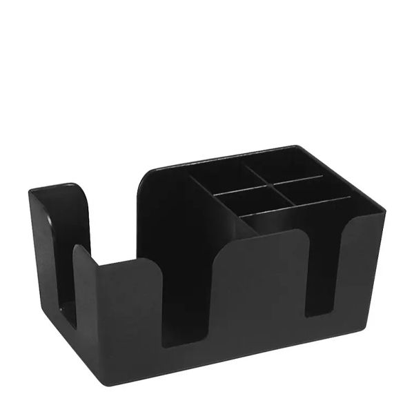 BAR ORGANISER 6 COMP BLACK 110X145X240MM