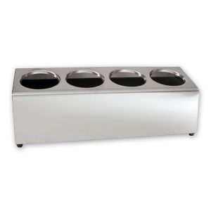 CUTLERY HOLDER S/S 4 HOLE 1 ROW