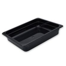 FOOD PAN BLACK GN1/2 SIZE 100MM POLYCARB