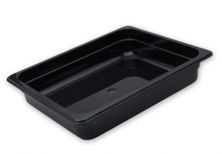 FOOD PAN BLACK GN 1/2 SIZE 65MM POLYCARB