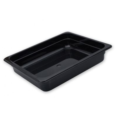 POLYCARB FOOD PAN BLACK GN 1/2