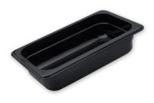 FOOD PAN BLACK GN 1/3 SIZE 65MM POLYCARB