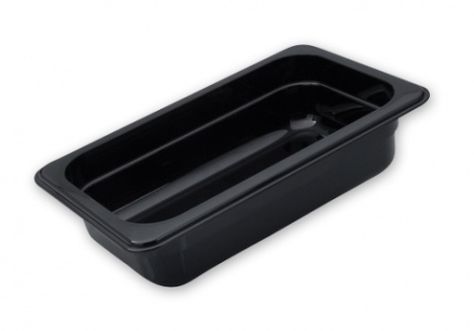 POLYCARB FOOD PAN BLACK GN 1/4