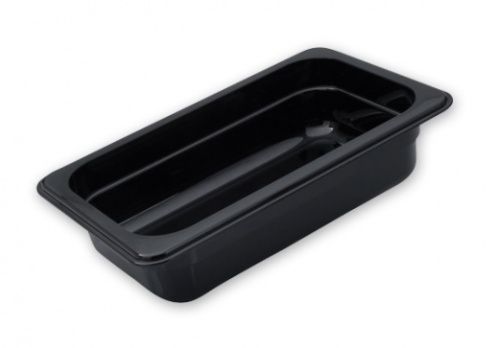 FOOD PAN BLACK GN 1/4 SIZE 65MM POLYCARB