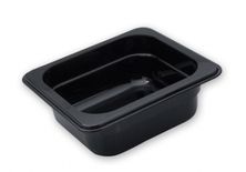 POLYCARB FOOD PAN GN1/6 SIZE 65MM, BLACK