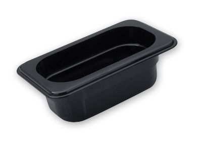 POLYCARB FOOD PAN BLACK GN 1/9