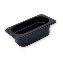 FOOD PAN BLACK GN1/9 SIZE 100MM POLYCARB