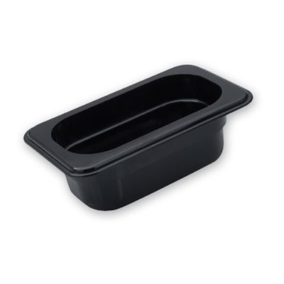 FOOD PAN BLACK GN1/9 SIZE 100MM POLYCARB