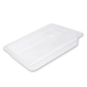 FOOD PAN CLEAR GN1/2 SIZE 65MM POLYCARB