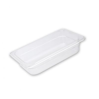 FOOD PAN CLEAR GN1/4 SIZE 65MM POLYCARB