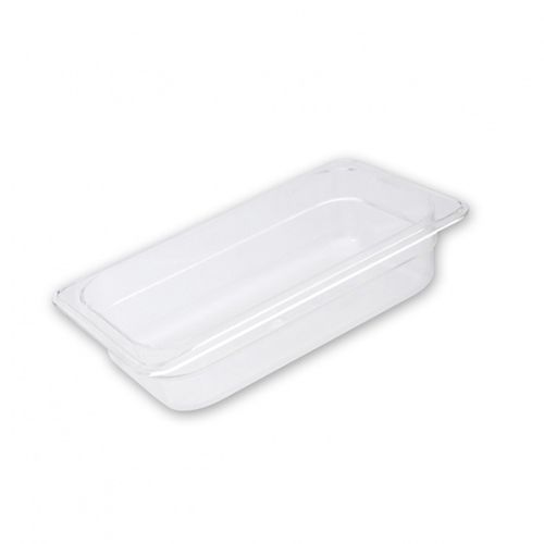 FOOD PAN CLEAR GN1/4 SIZE 150MM POLYCARB
