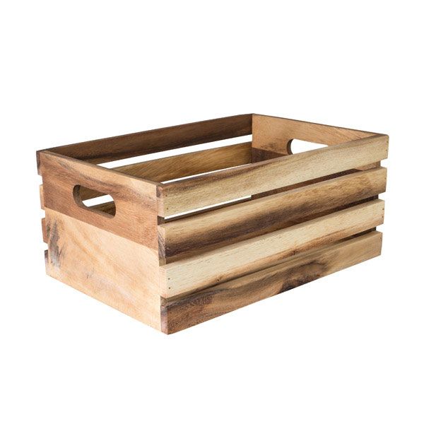 CRATE RUSTIC ACACIA 340X230X150MM, MODA