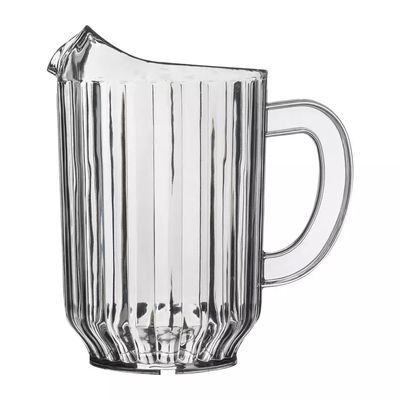 PITCHER CLEAR SAN PLASTIC 1.8L RIBBED