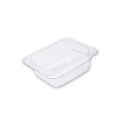 FOOD PAN CLEAR GN1/6 SIZE 65MM POLYCARB