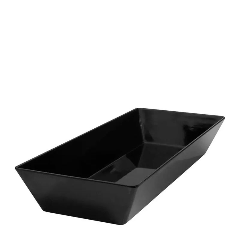 DISH DEEP BLACK 50X20X7CM MELAMINE,RYNER