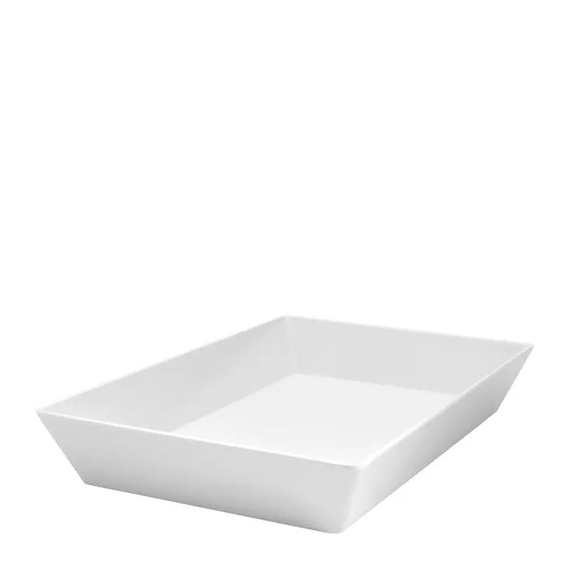 DISH DEEP WHITE 45X30X7CM MELAMINE,RYNER