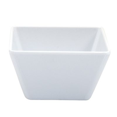 BOWL SQUARE STRAIGHT WHITE, MELAMINE RYNER