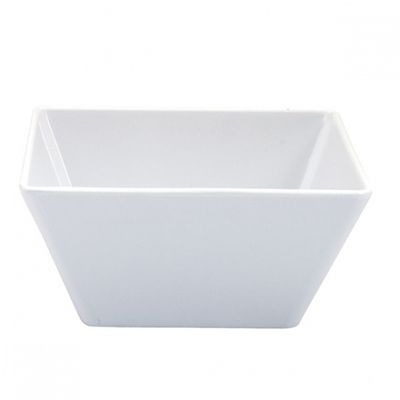 BOWL SQUARE STRAIGHT WHITE, MELAMINE RYNER