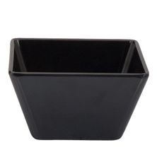 BOWL SQR BLACK 130X70MM MELAMINE, RYNER