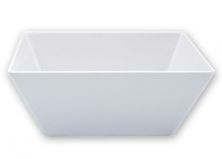 BOWL SQR WHITE 130X70MM MELAMINE, RYNER