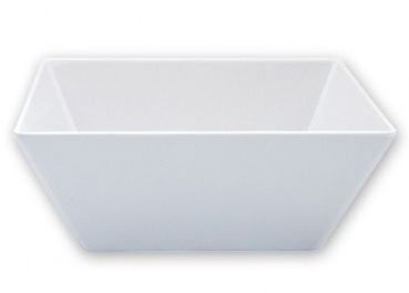 BOWL SQR WHITE 130X70MM MELAMINE, RYNER