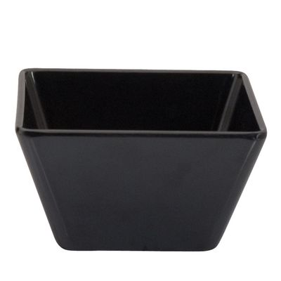 BOWL SQUARE STRAIGHT BLACK, MELAMINE RYNER