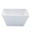 BOWL SQUARE STRAIGHT WHITE, MELAMINE RYNER