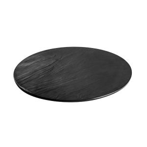 PLATTER TAROKO ROUND BLACK, MELAMINE RYNER