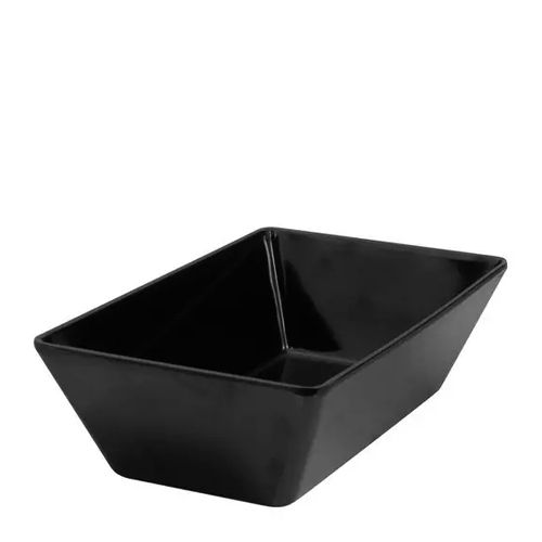 DISH DEEP BLACK 25X15X7CM MELAMINE,RYNER