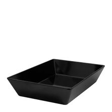 DISH DEEP BLACK 35X25X7CM MELAMINE,RYNER