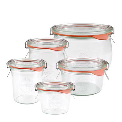 COMPLETE GLASS JAR WITH LID & SEAL WECK