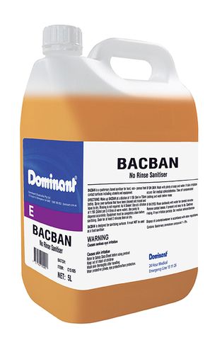 BACBAN AIR DRY SANITISER 5L