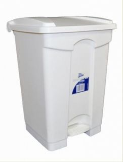 EDCO PEDAL BIN WHITE 68L BIN