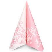 AIRLAID 40CM LIGHT PINK DESIGN 50/PKT