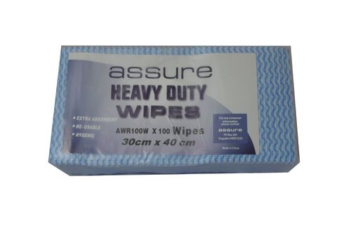 ASSURE CUT WIPES BLUE 40X60CM 250CTN