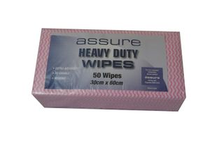 ASSURE CUT WIPES RED 40X60CM 250CTN